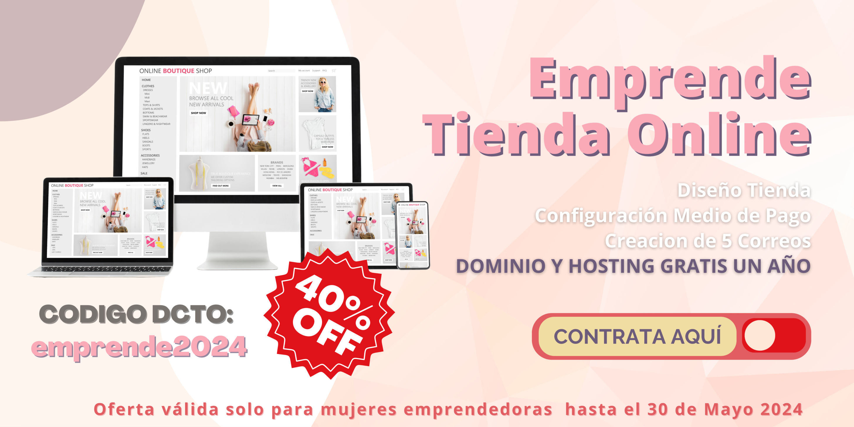 Pink Illustrative Online Shop Banner (2)